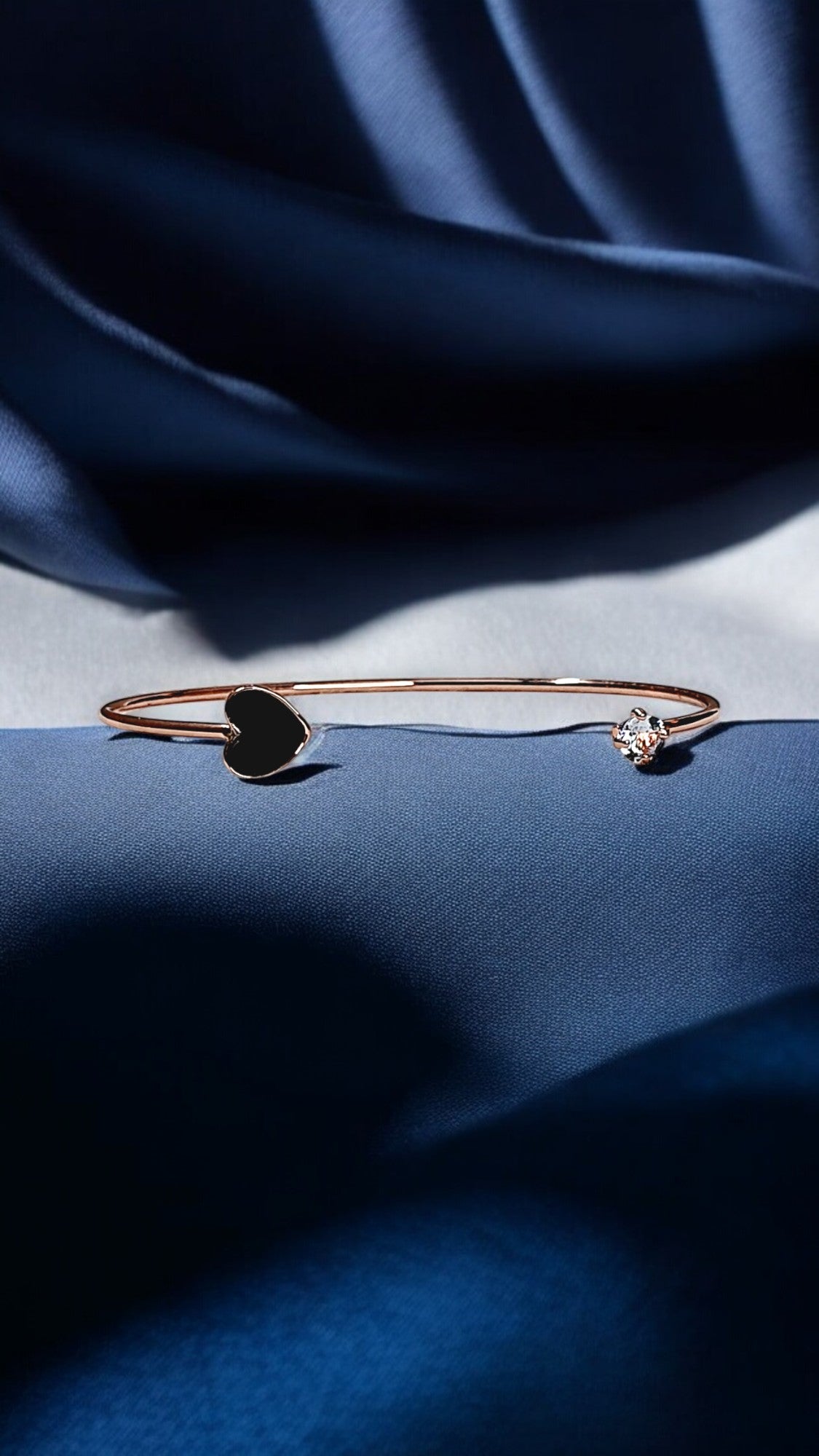 Midnight Heart Sparkle Bracelet