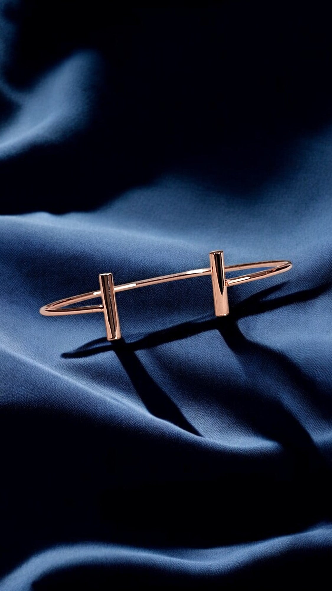 LUXE LINEAR — Twin Bar Statement Bangle