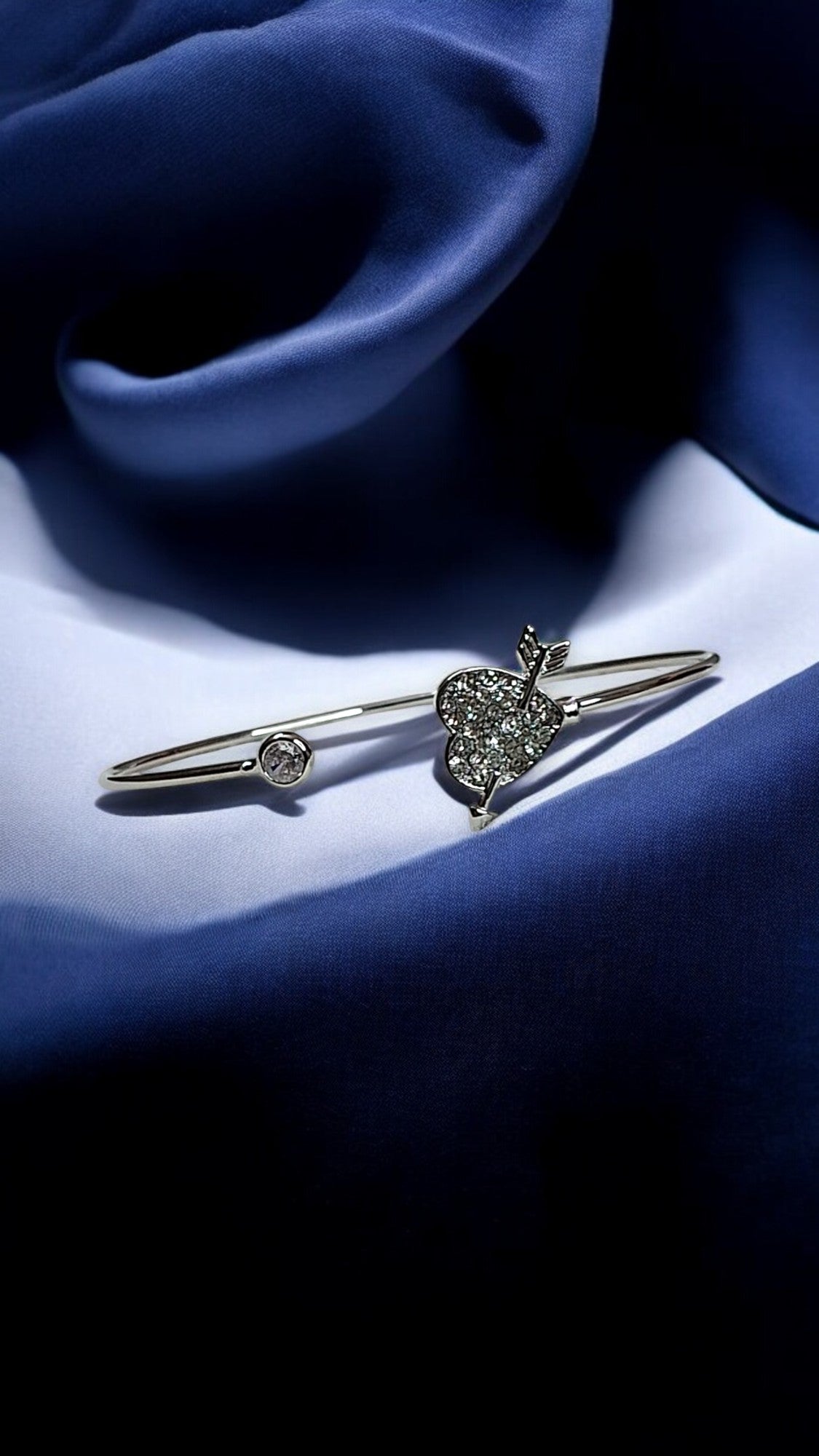 Cupid’s Spark — Crystal Heart Bracelet