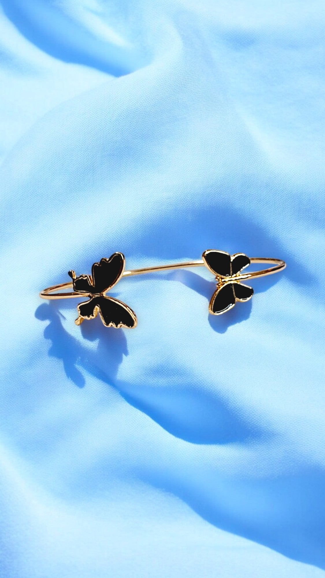 Midnight Wings Double Butterfly Bracelet
