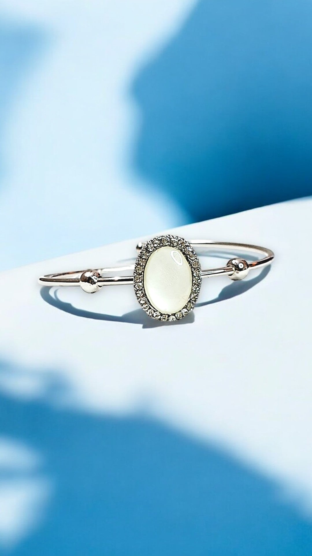 Moonlit Oval Crystal Bracelet