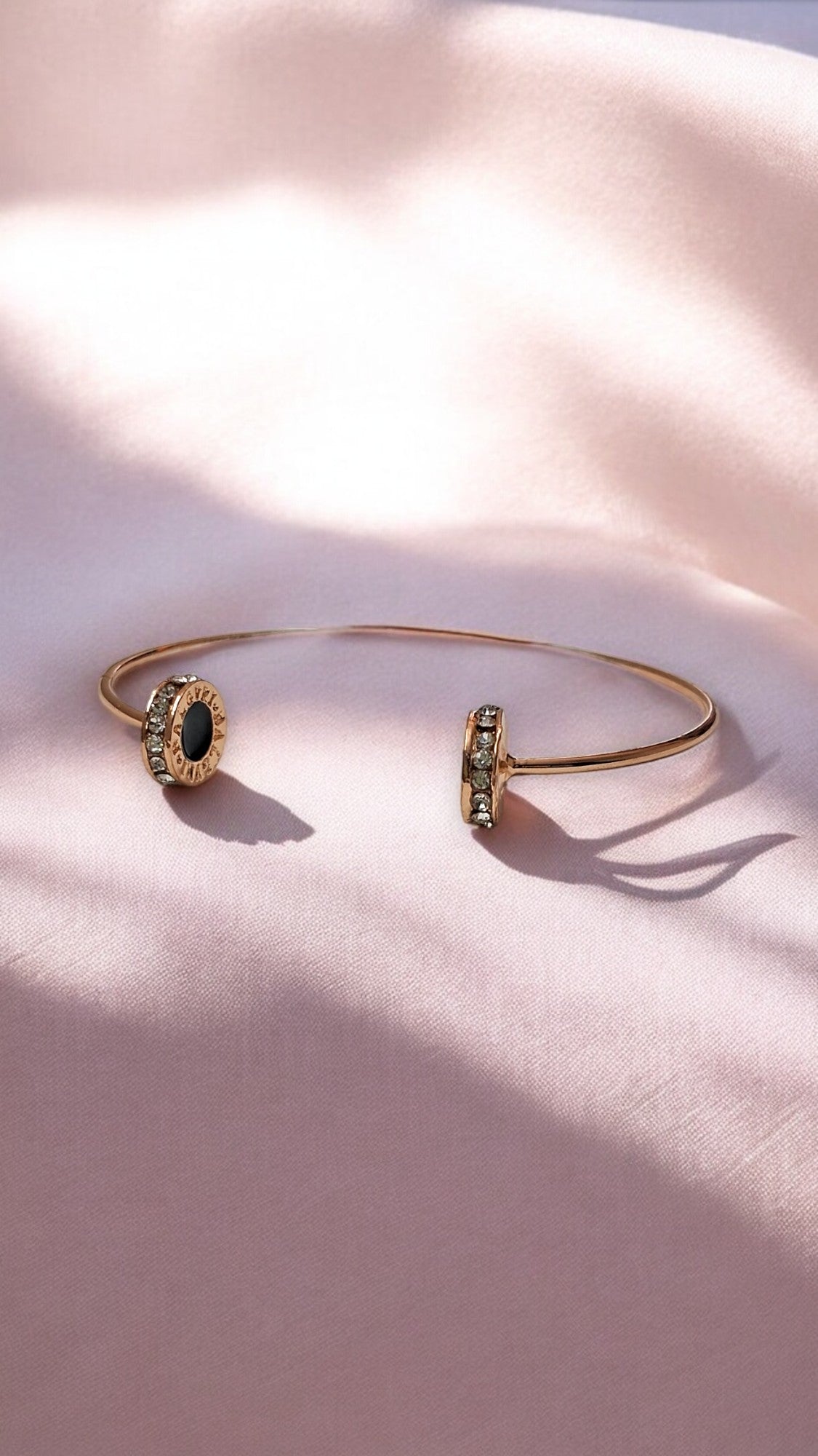 Roman Spark Black Enamel Bracelet