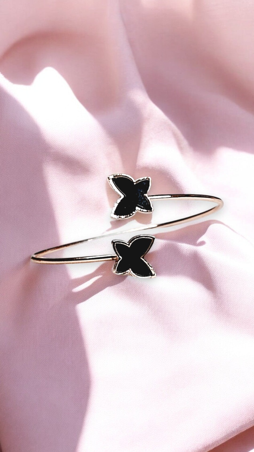 Butterfly Black Enamel Bracelet