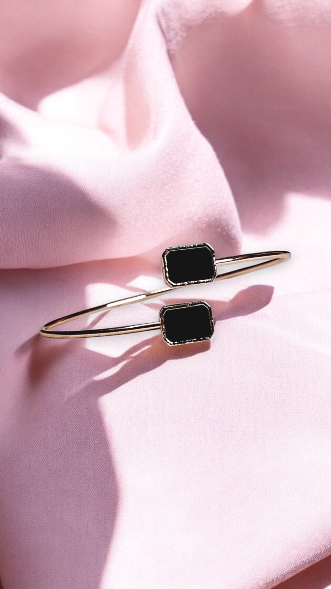 Black Cuff Black Enamel Bracelet