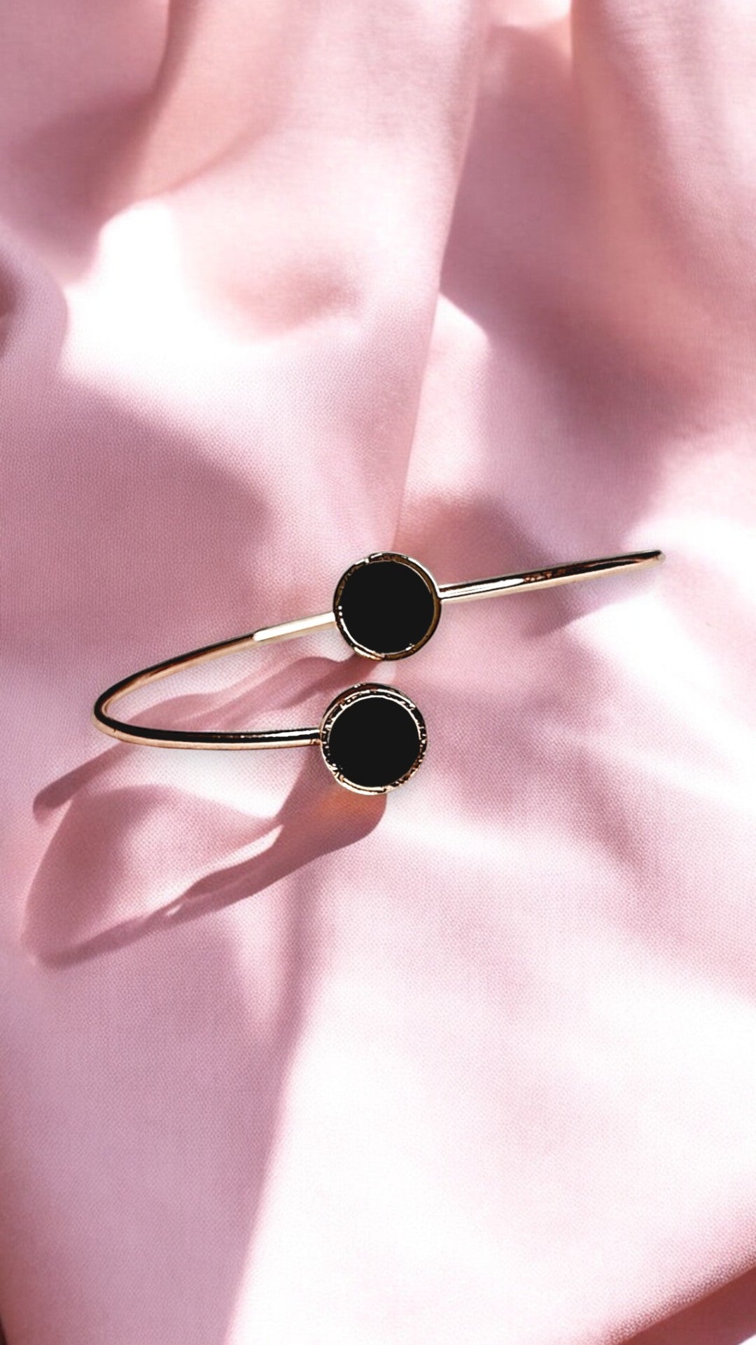 Noir Dot Black Enamel Bracelet