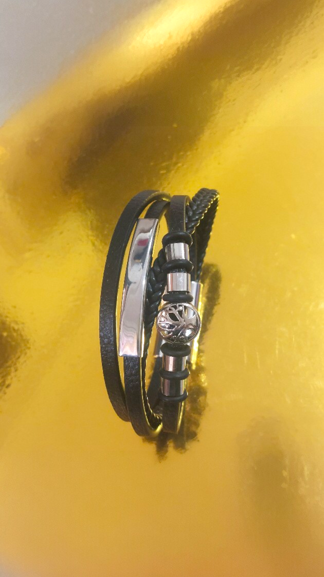 Urban Roots Leather Bracelet for Men