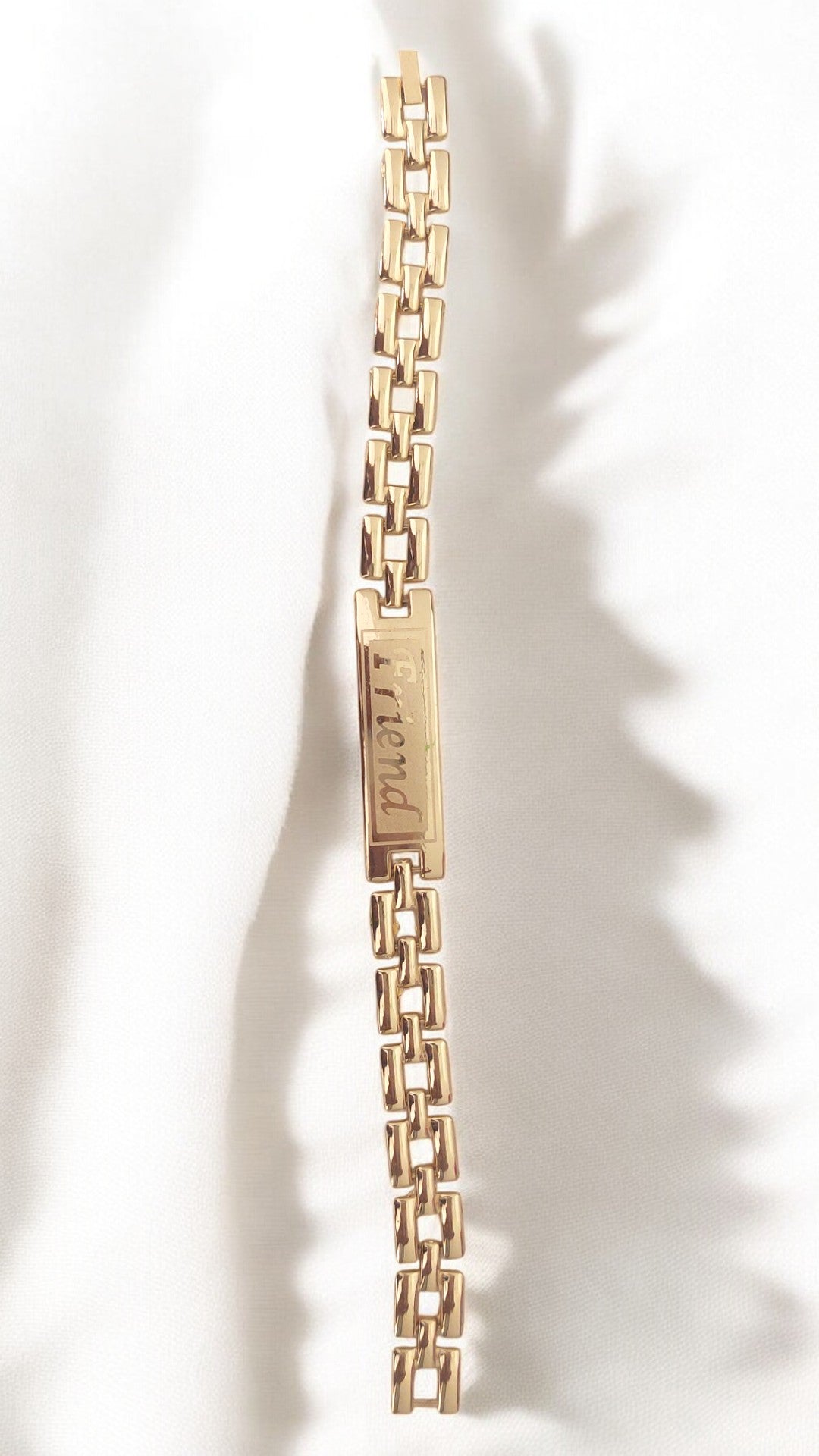 Gold Link “Friend” Bracelet for Men
