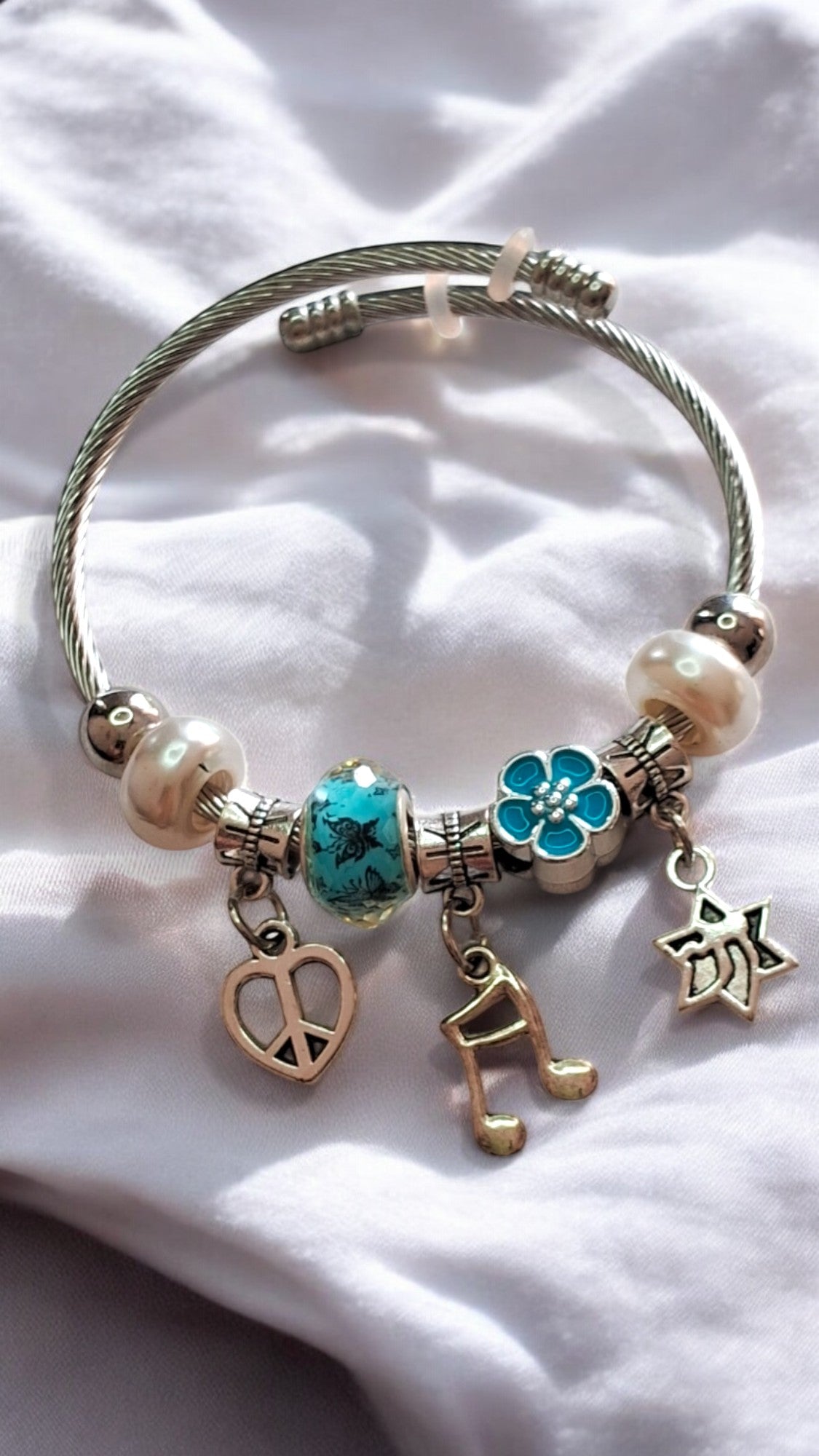 Peace & Melody Charm Bracelet