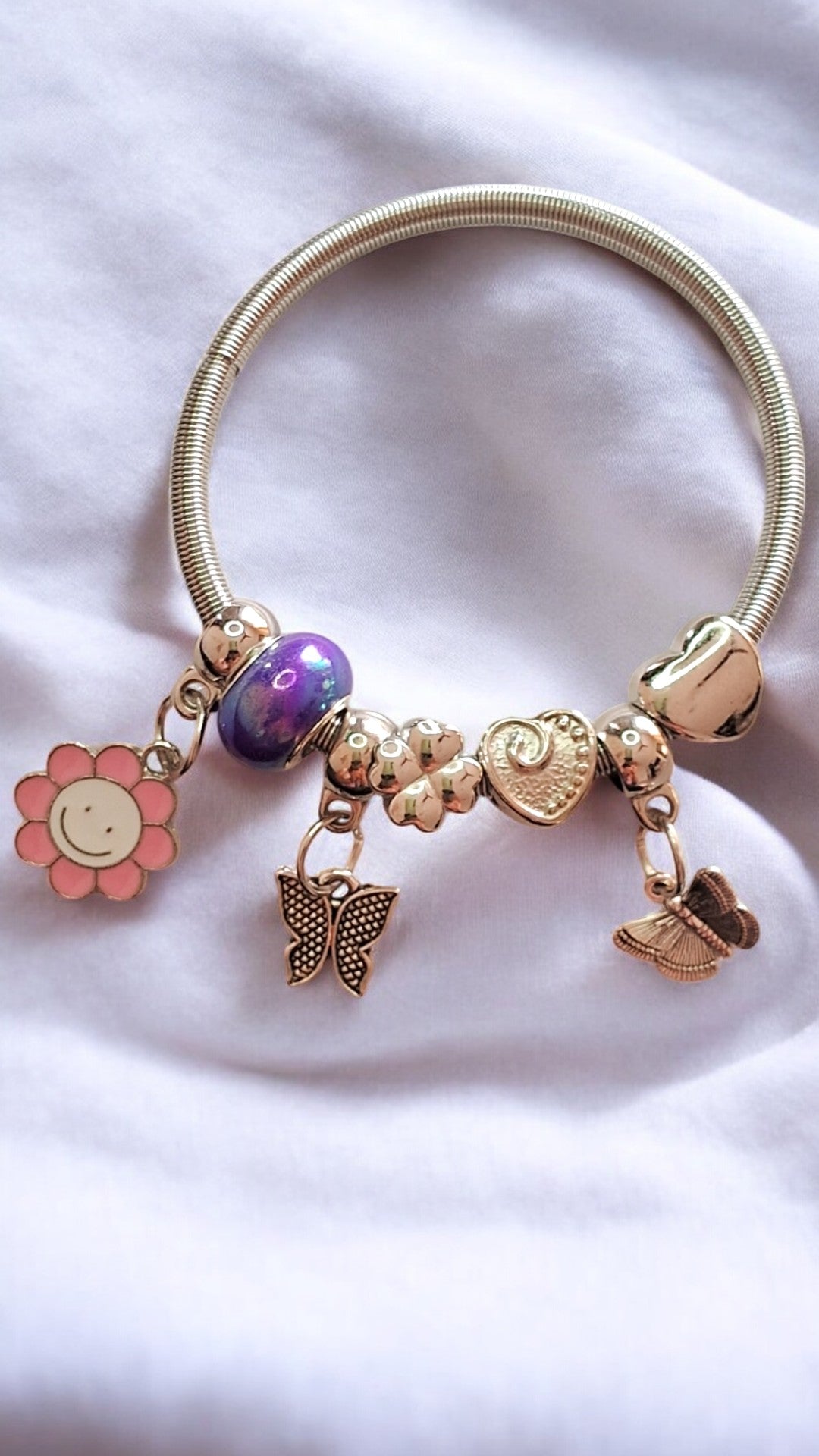 Butterfly Bloom Charm Bracelet