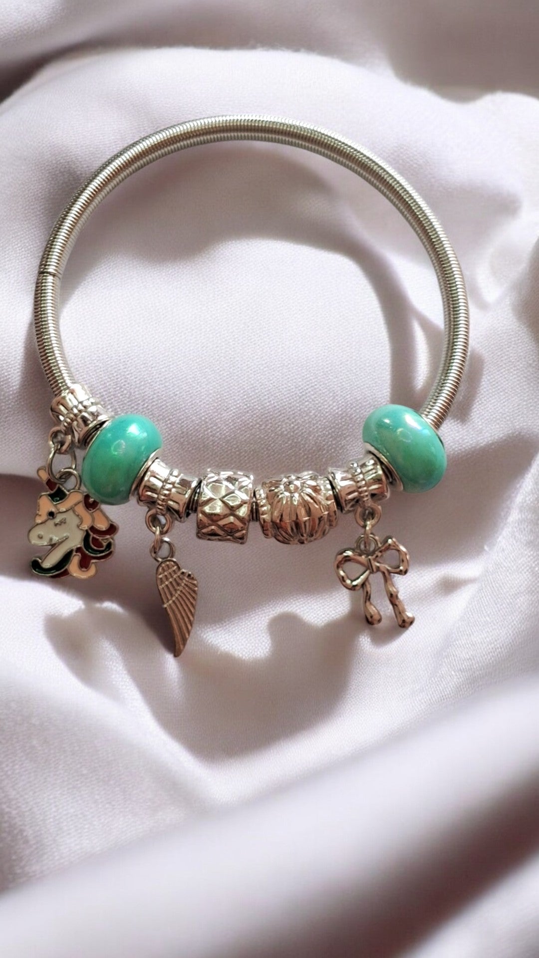 Minty Unicorn Charm Bracelet