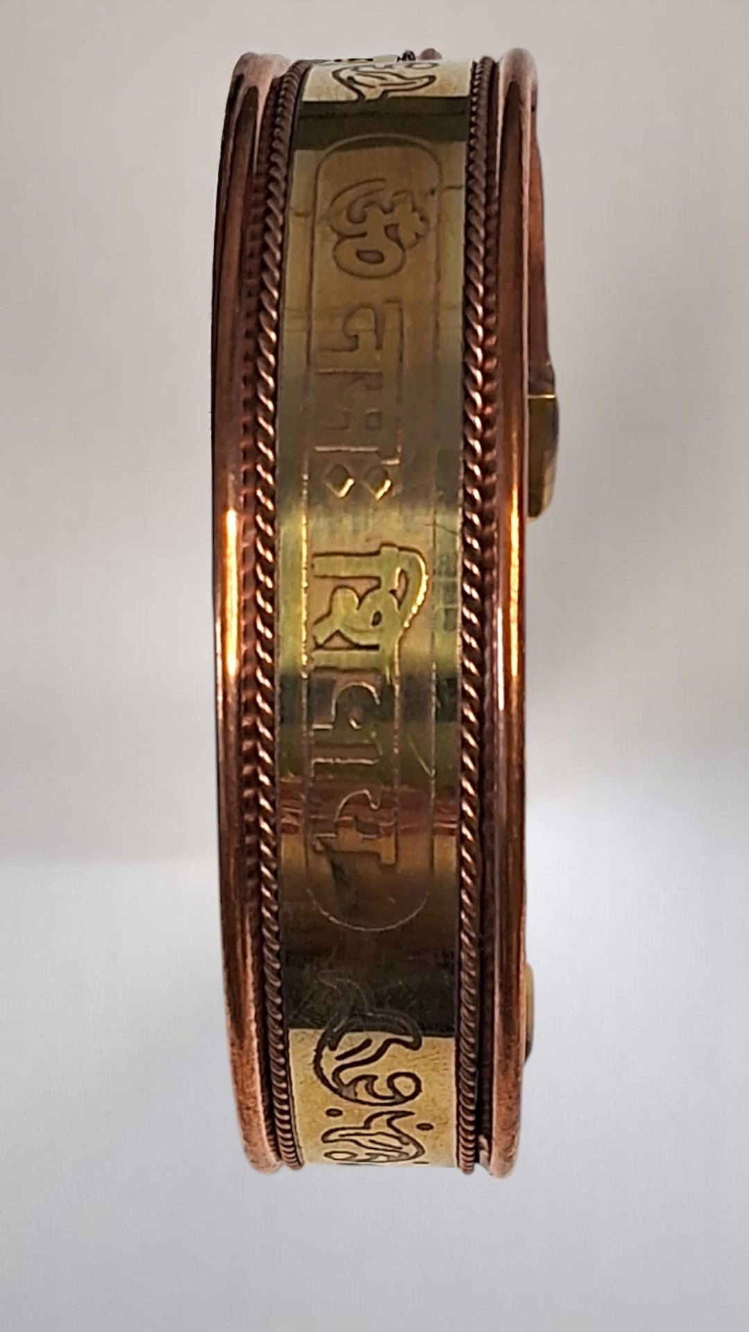 Om Namah Shivaya Copper Cuff Bracelet for Men