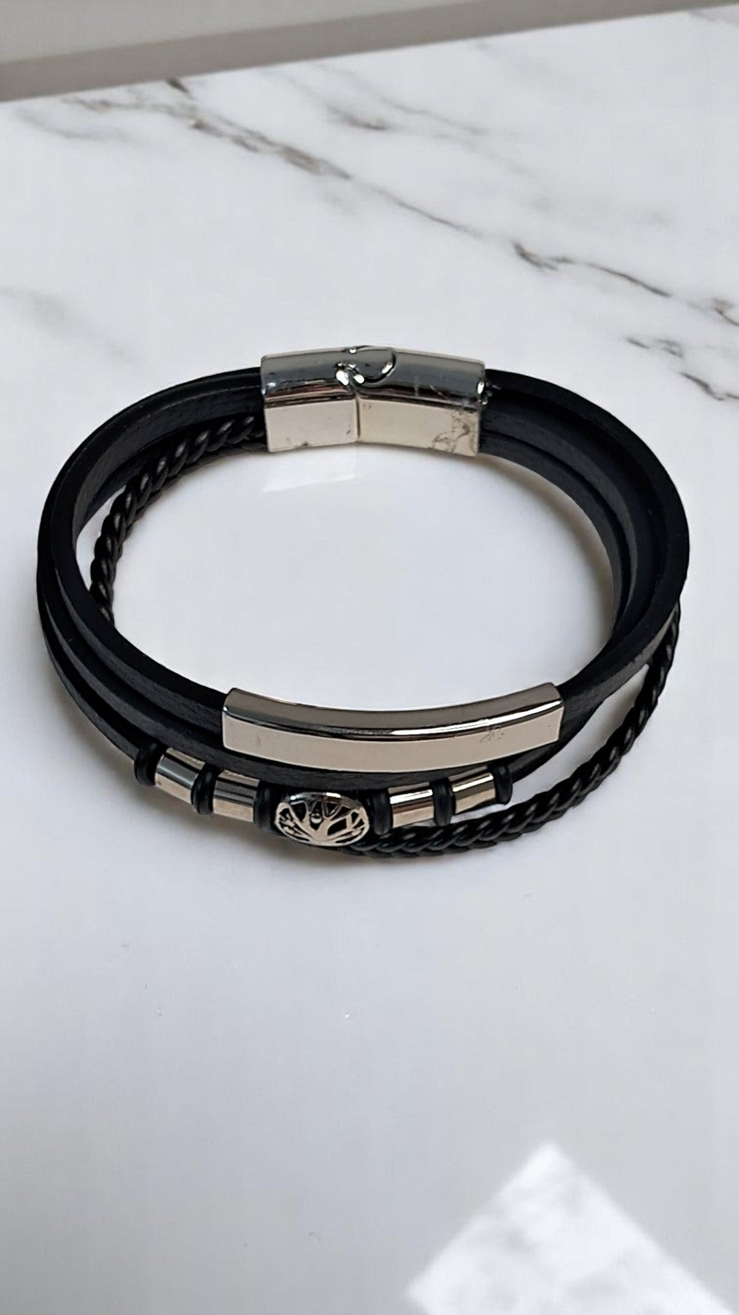 Urban Roots Leather Bracelet for Men