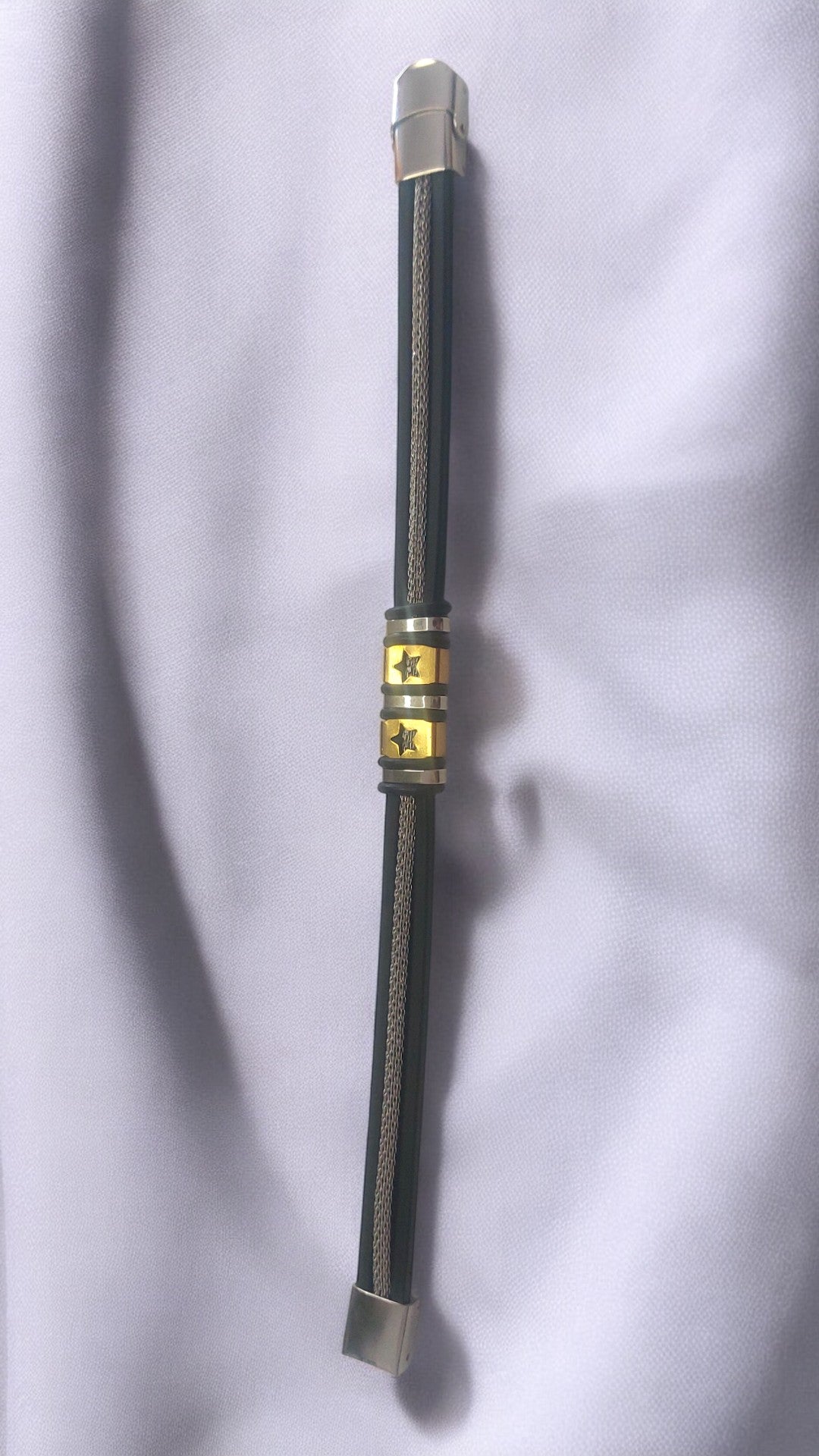 Stellar Steel Leather Bracelet for Men