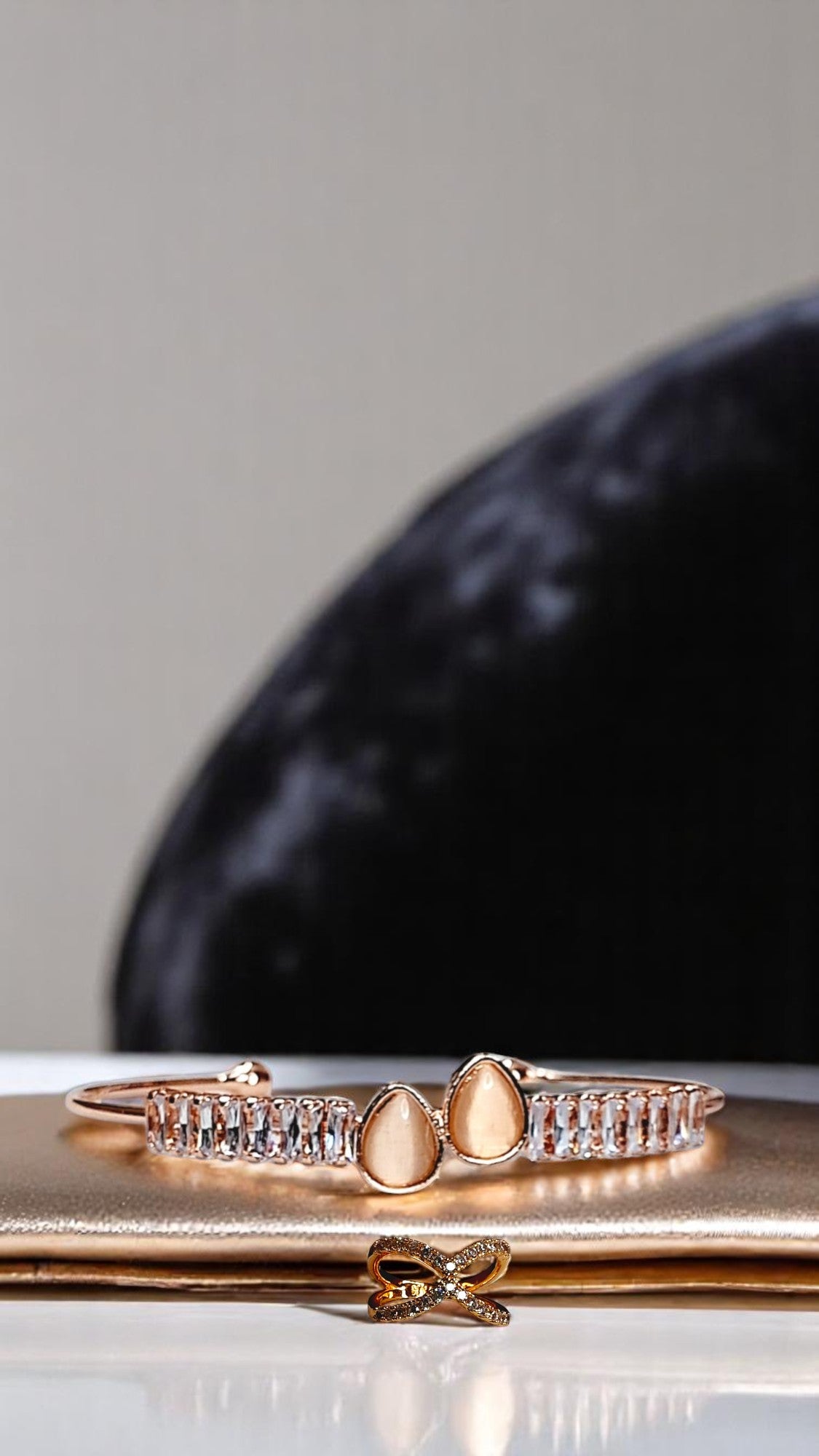 Korean Teardrop Shine Bracelet & Ring Combo