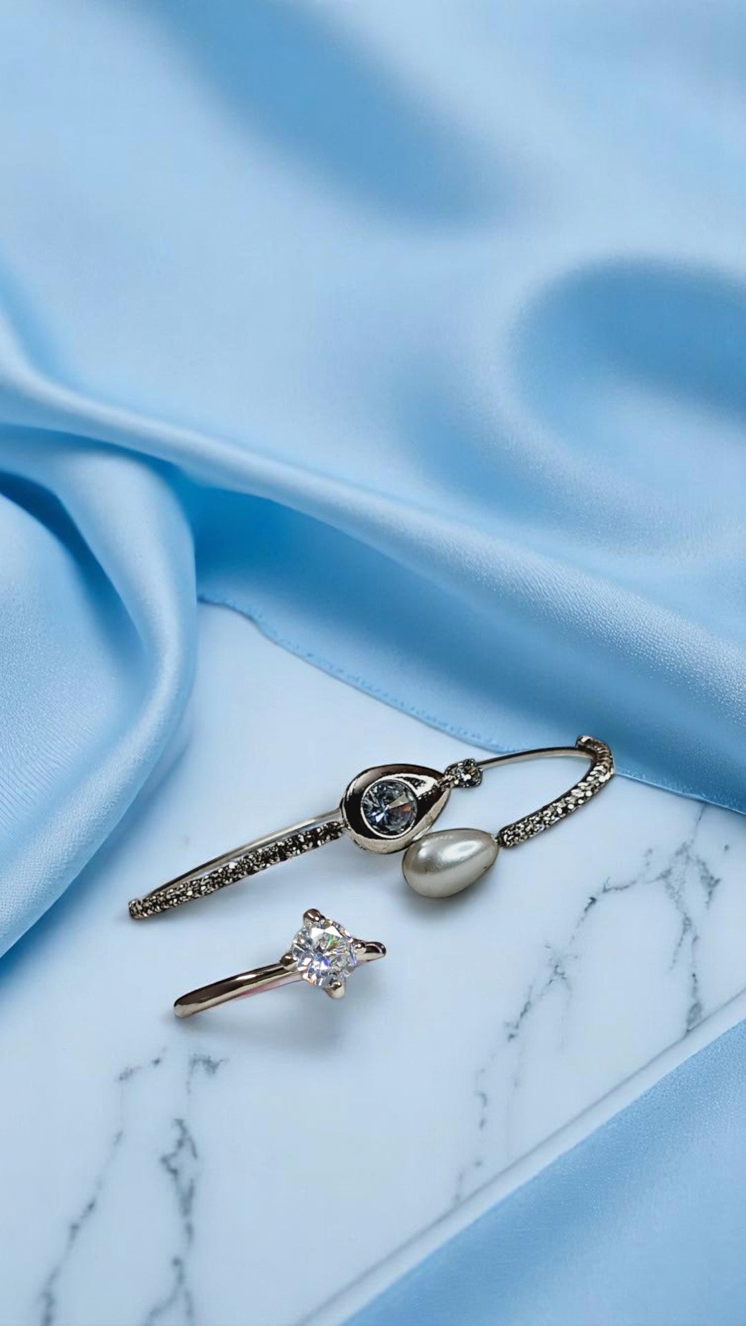 π Moonfall Muse β Silver Bracelet & Ring Combo π