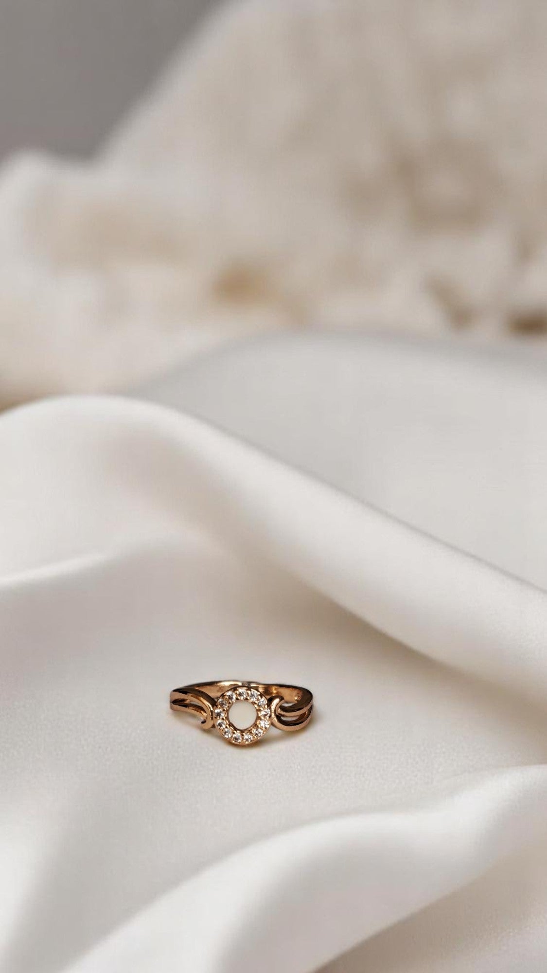 🔸 Korean Classic Halo Gold Ring 🔸