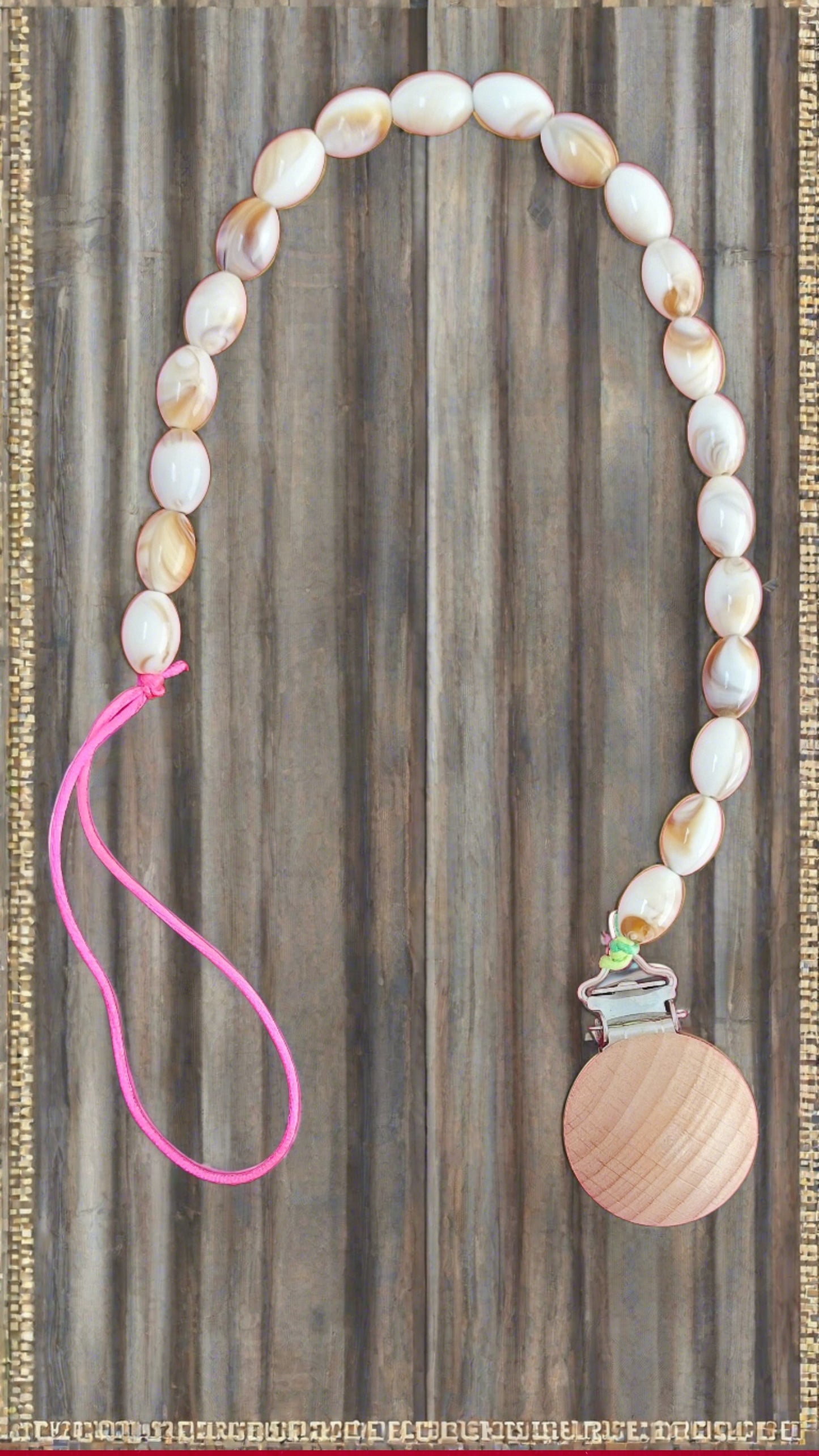 Seashell Beads Pacifier Clip