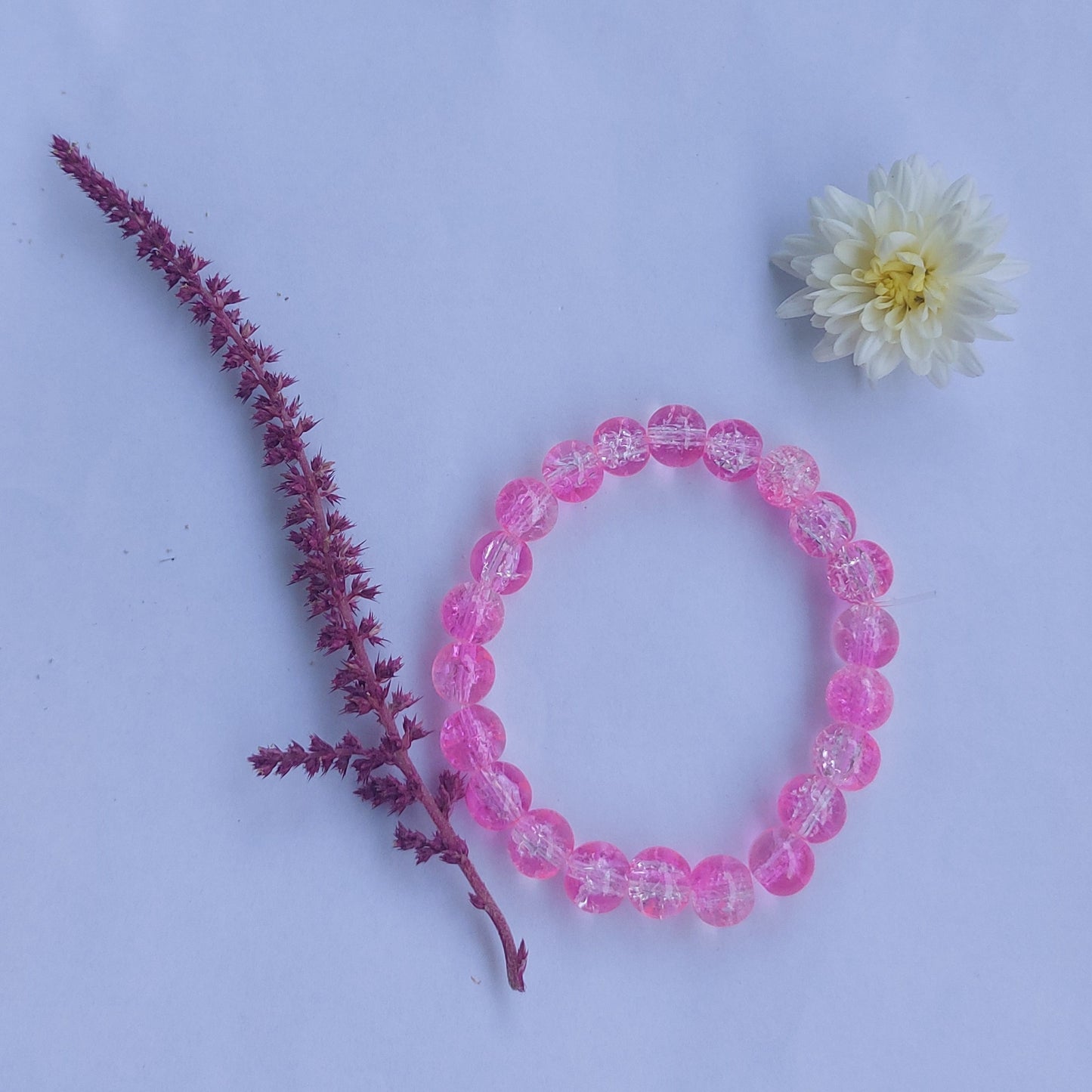 Pink Crystal Beads Bracelet