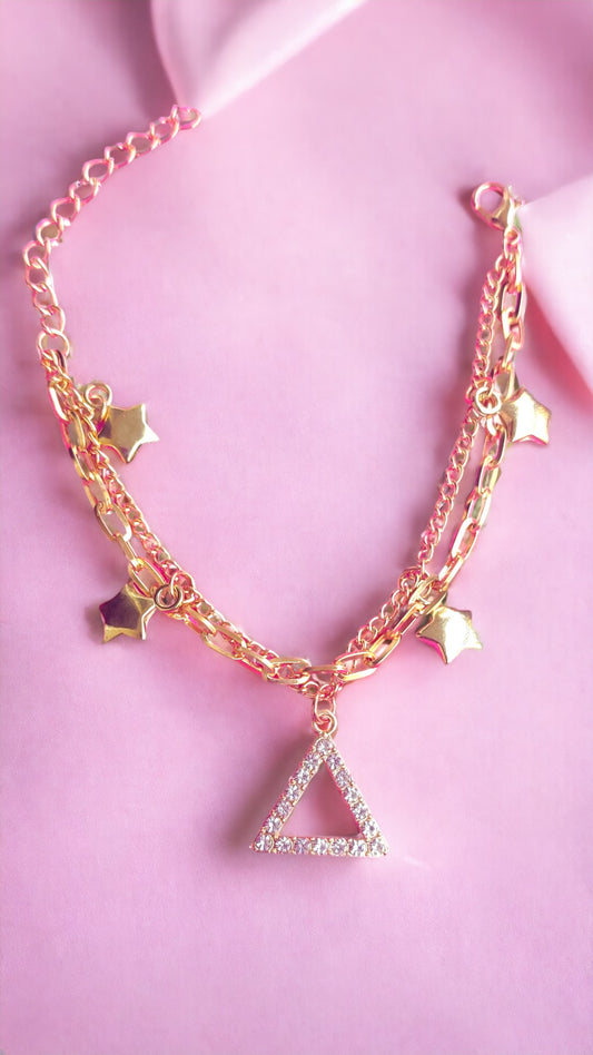 Triangle Double Chain Bracelet