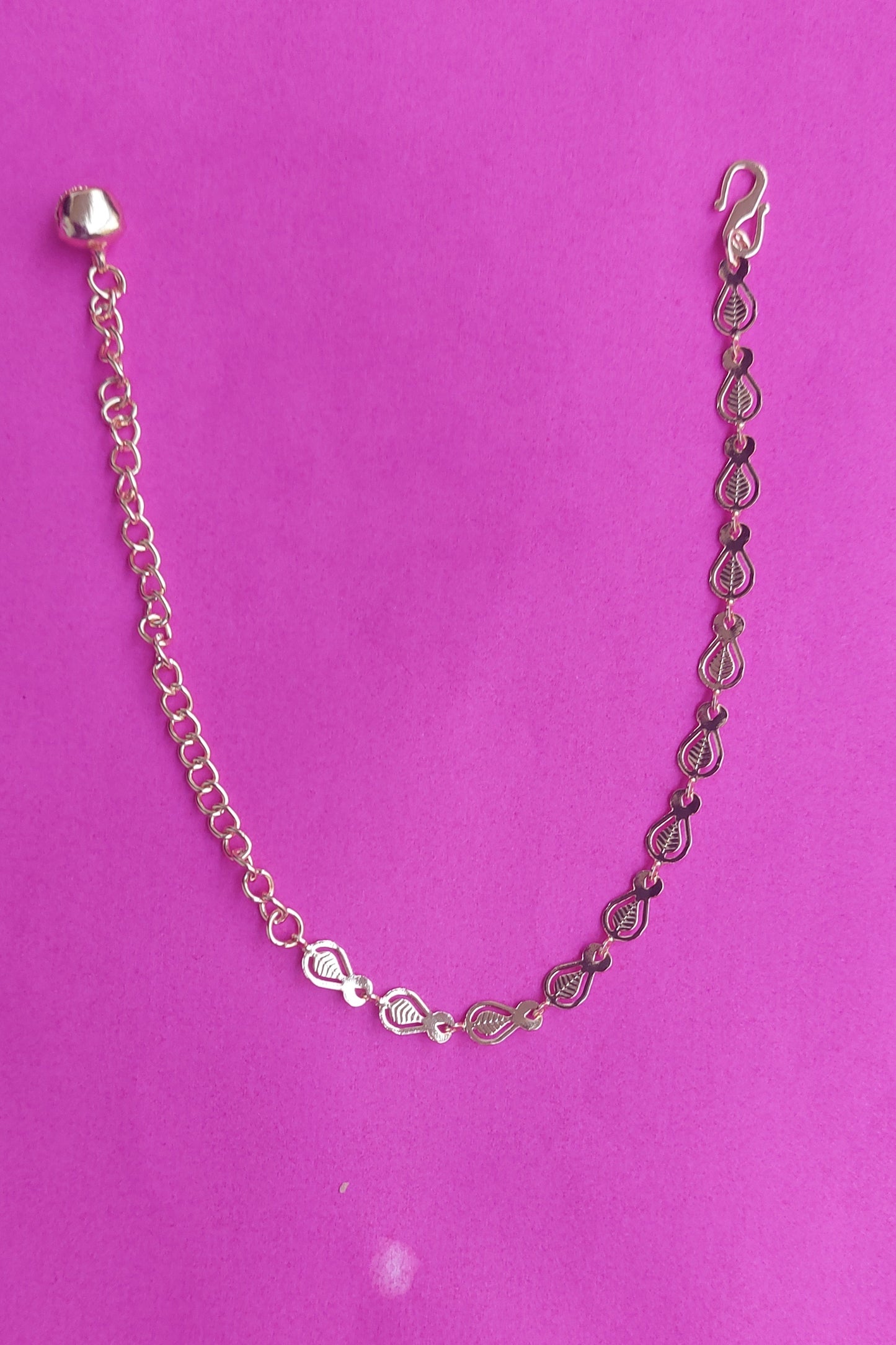 Simran Rosegold Single Chain Bracelet Oomasa Accessories