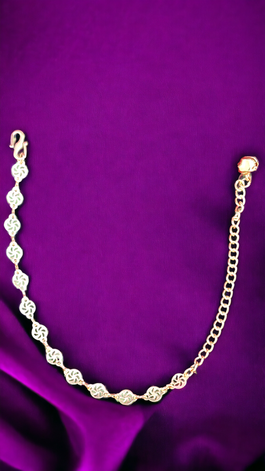 Saloni Rose-Gold Single Chain Bracelet