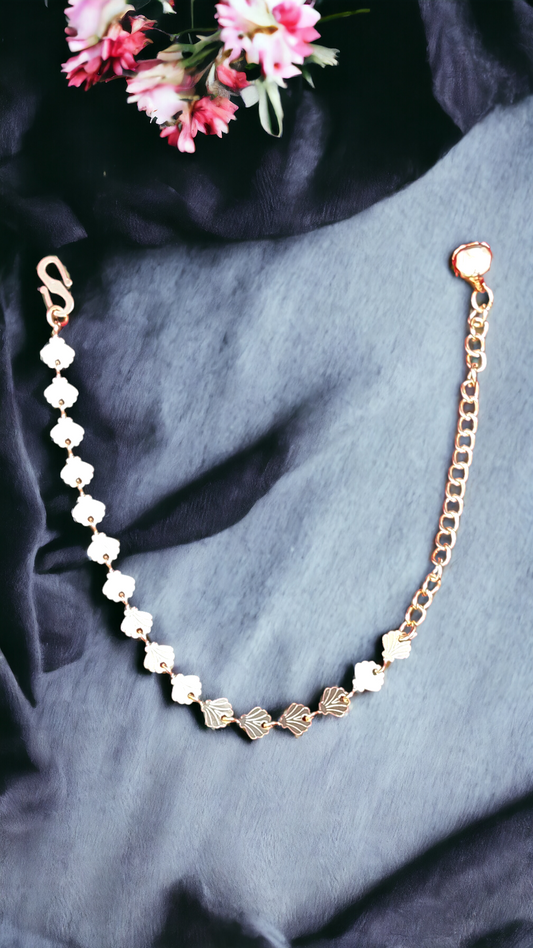 Vasudha Rose-Gold Single Chain Bracelet