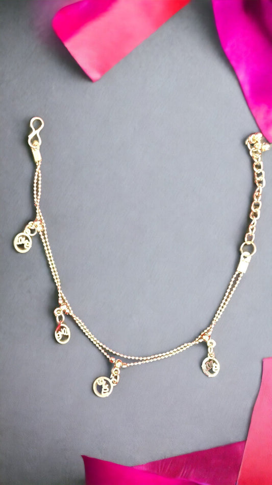 Love Charms Double Chain Bracelet