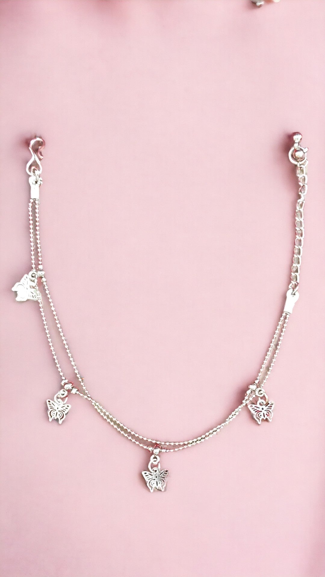 Butterfly Hangings Double Chain Bracelet