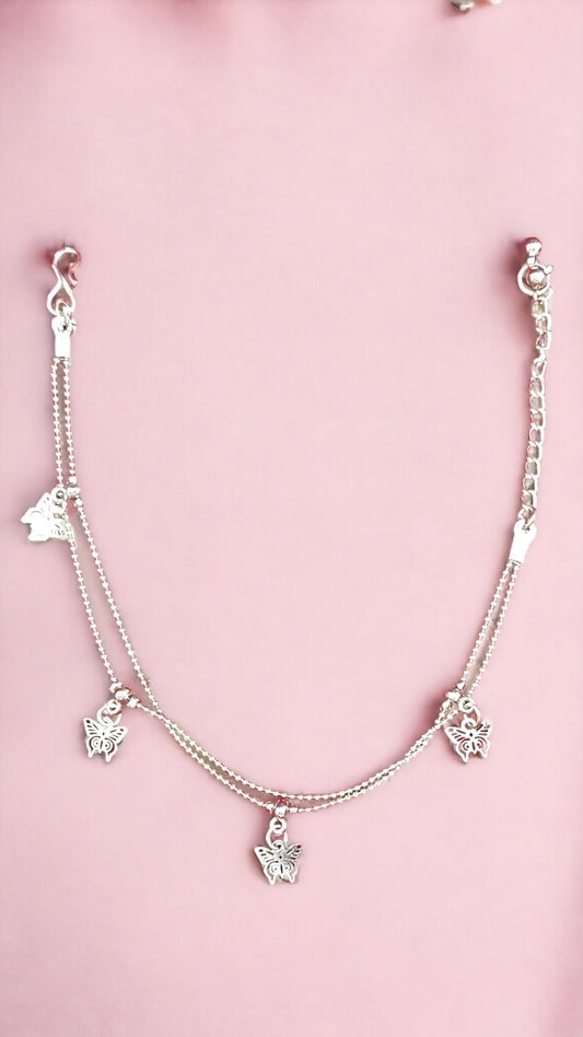 Butterfly Hangings Double Chain Bracelet