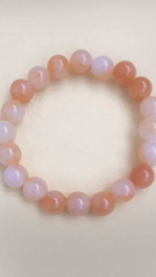 Orange Colored Beads Bracelet