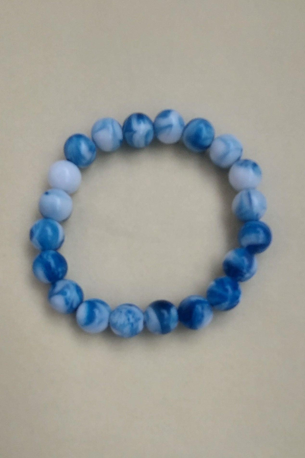 Blue Colored Beads Bracelet