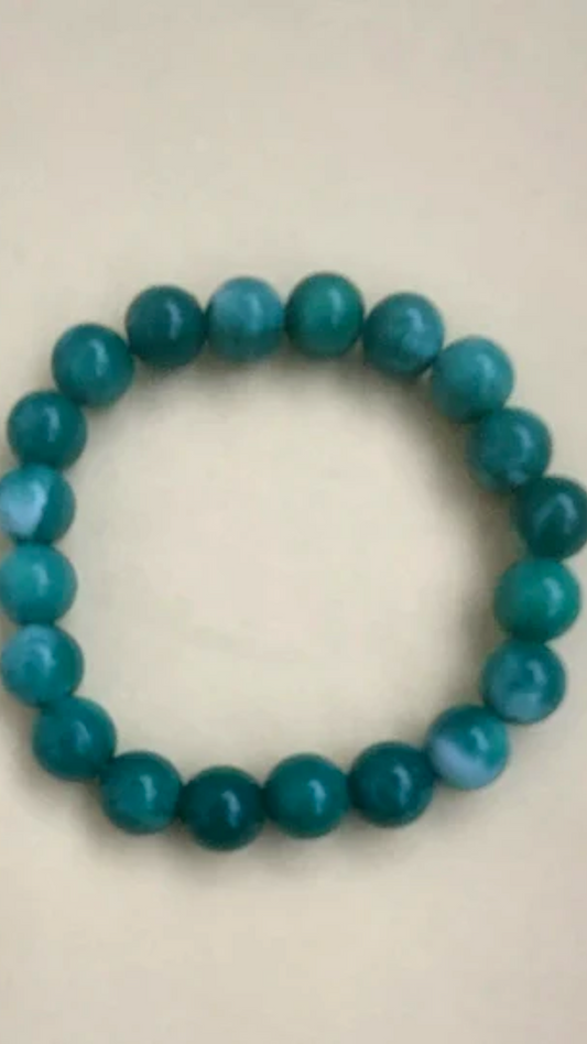 Dark Green Colored Beads Bracelet