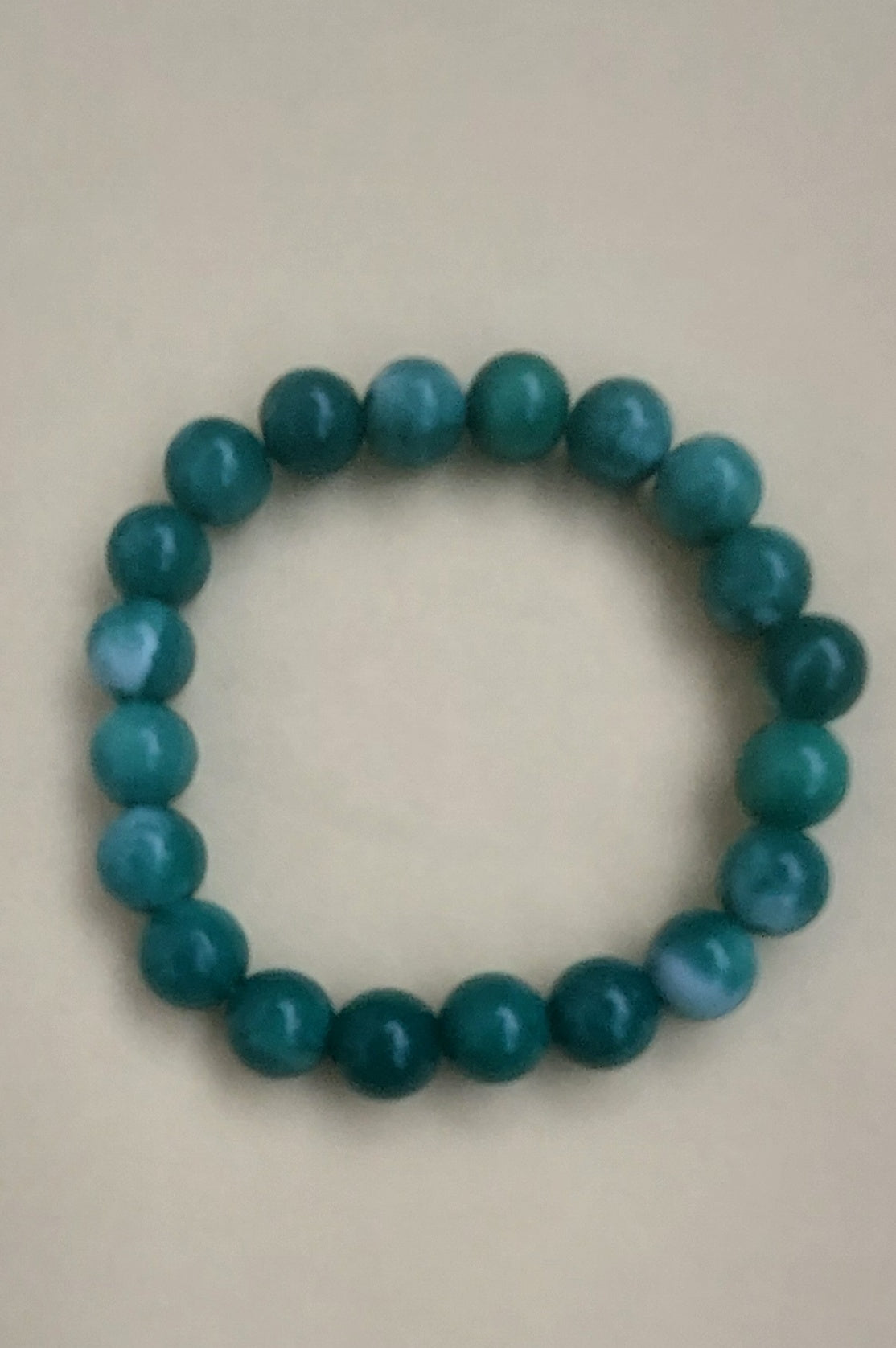 Dark Green Colored Beads Bracelet