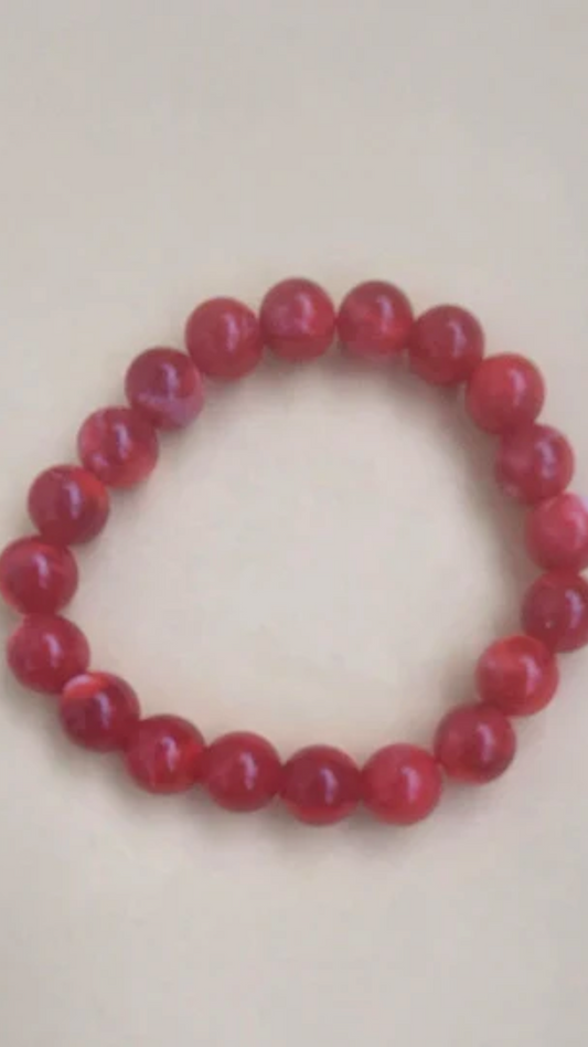 Red Colored Beads Bracelet