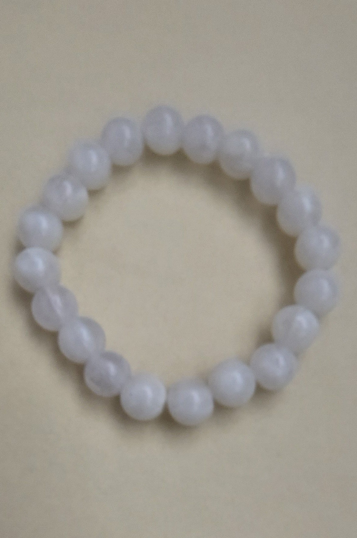 Off White Crystal Beads Bracelet