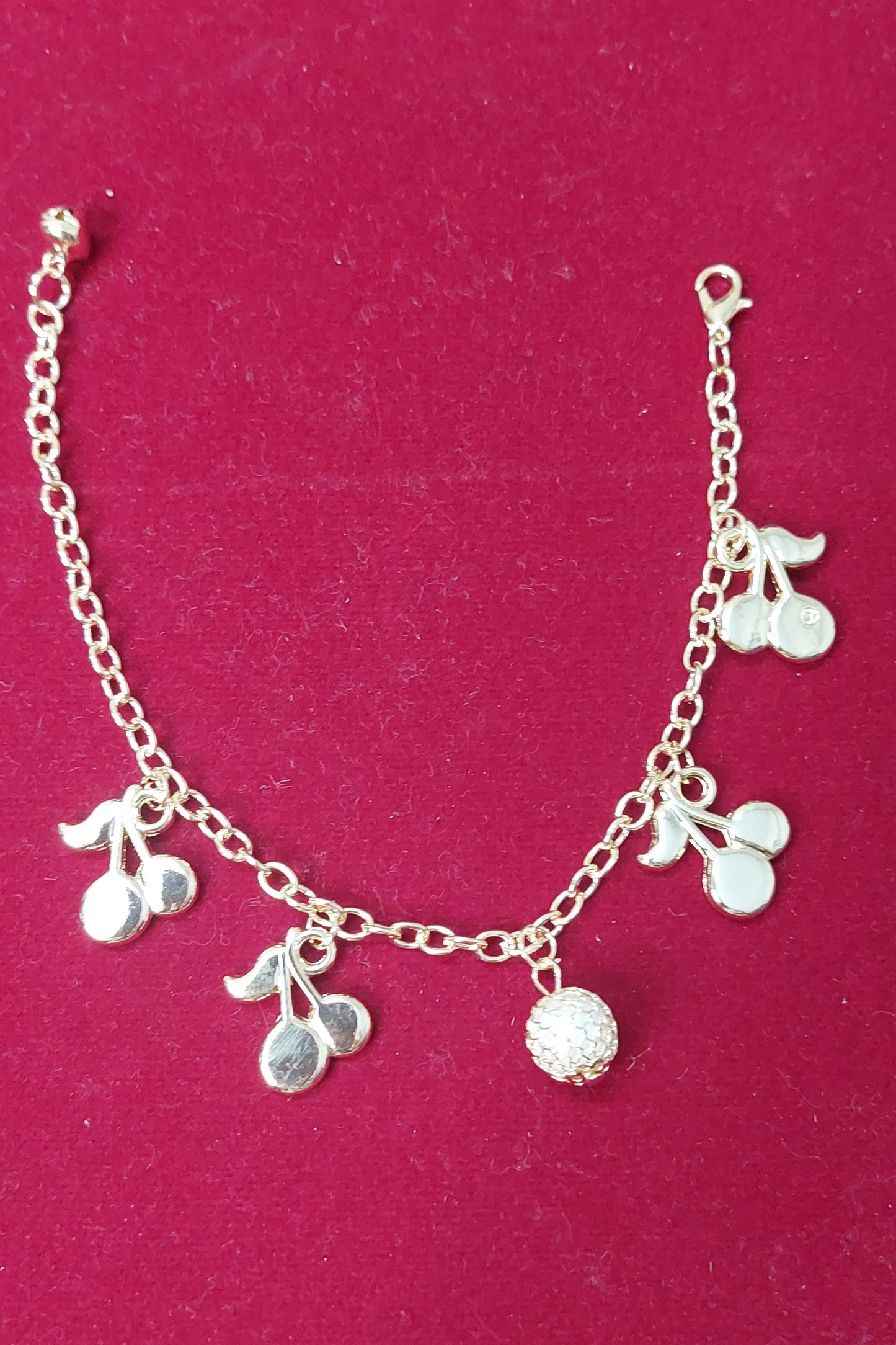 Cherry Single Chain Bracelet