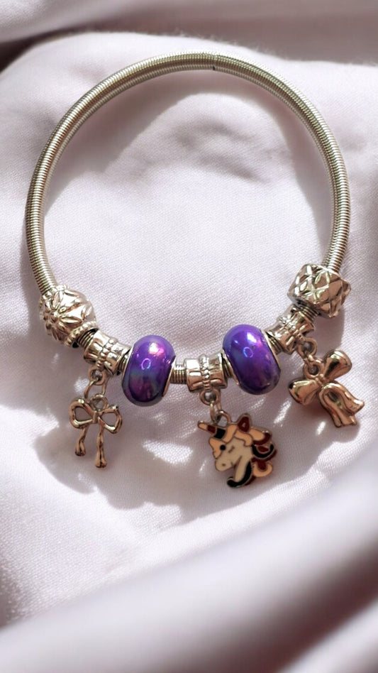 Royal Unicorn Charm Bracelet