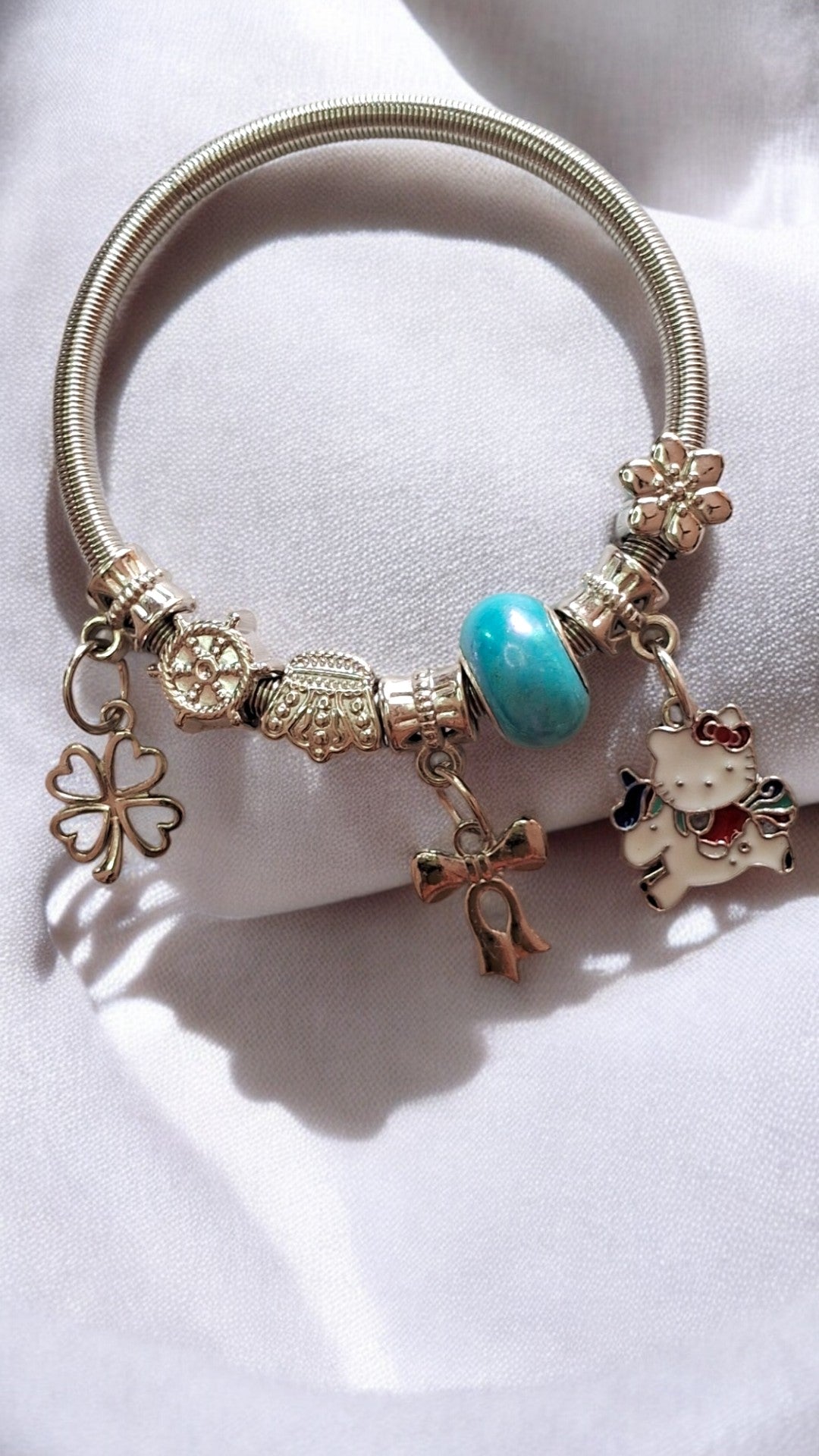 Kitty Bloom Charm Bracelet