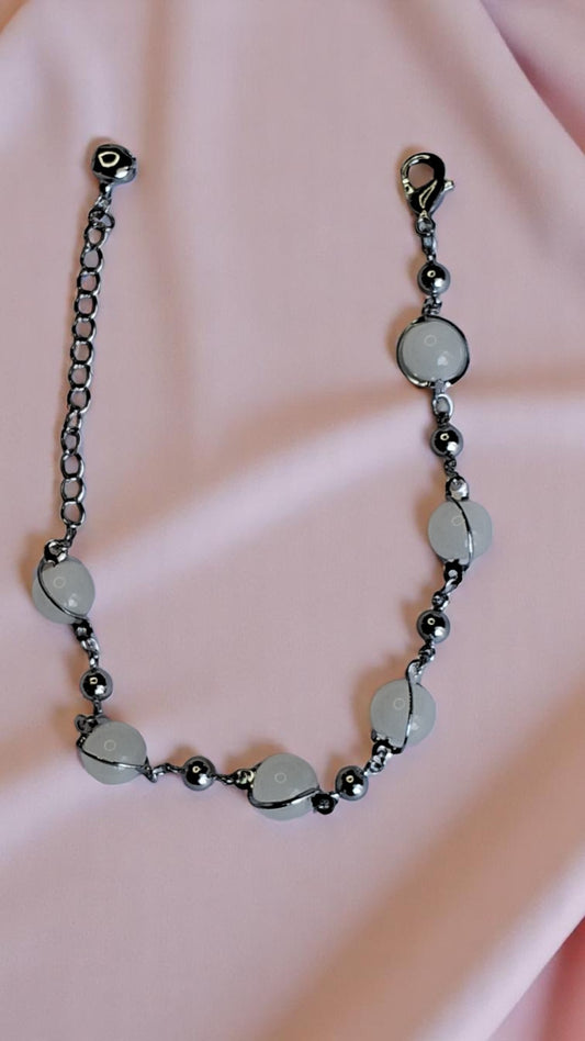 Moonlit Elegance Bracelet - Silver