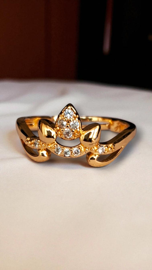 Golden Crown Finger Ring