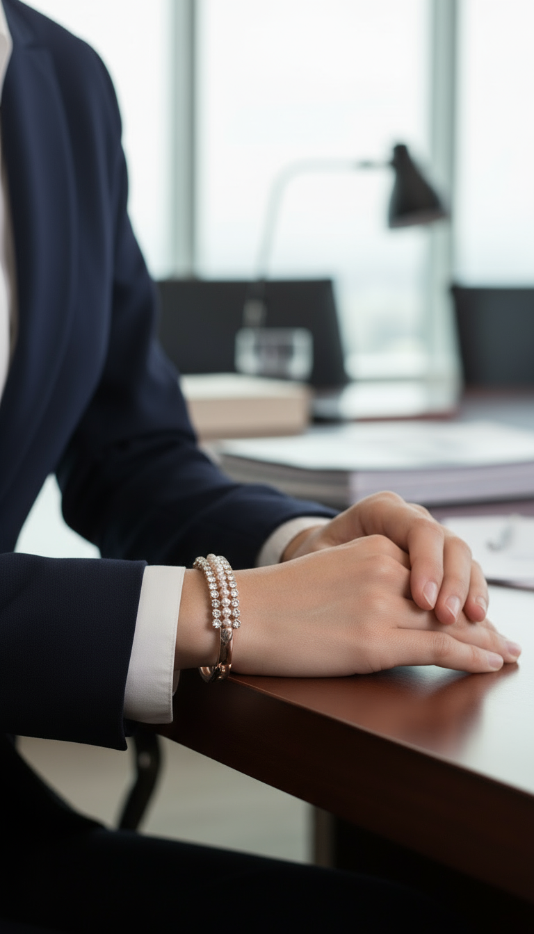 Crystal Pearl Party Bracelet