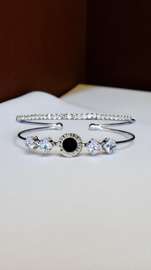 Midnight Elegance Crystal Bracelet