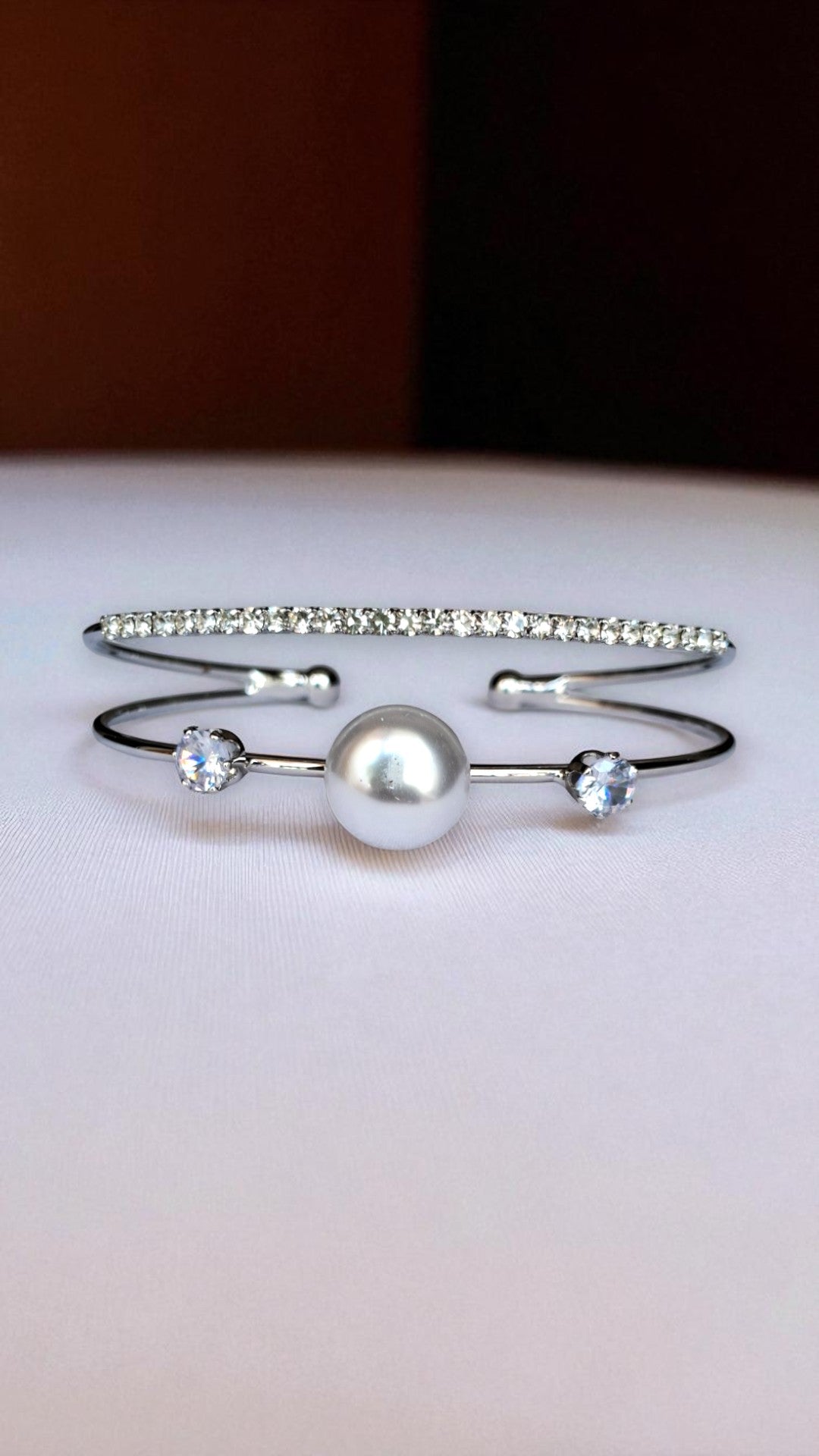 Silver Pearl Grace Bracelet