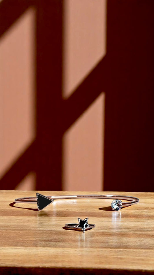 Modern Geo Chic Bracelet & Ring Combo