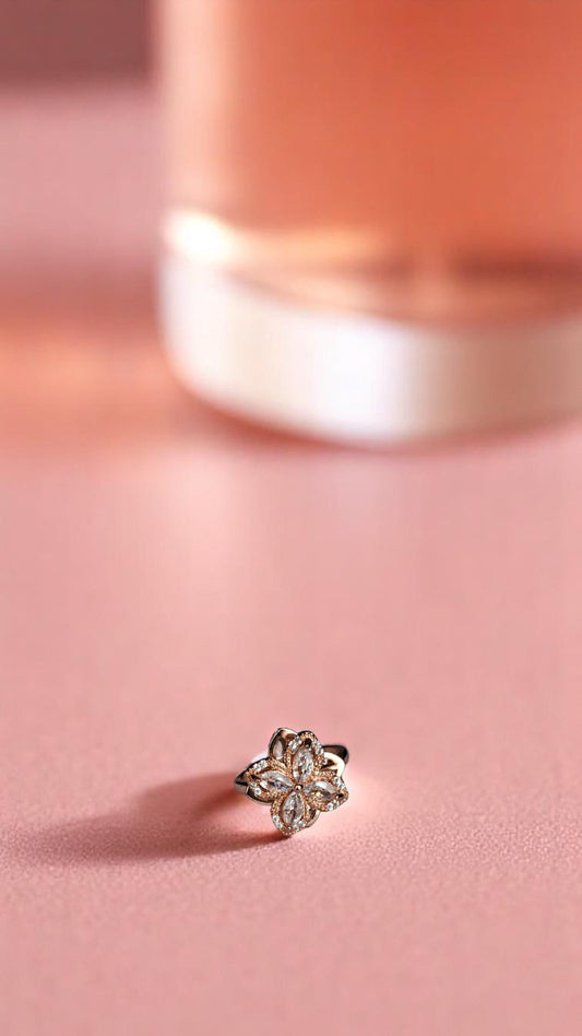 🌸 Blooming Petal Sparkle Ring 💍