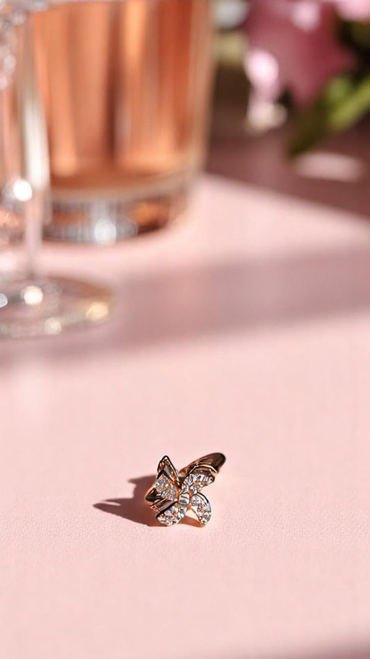 🦋 Butterfly Glimmer Gold Ring ✨