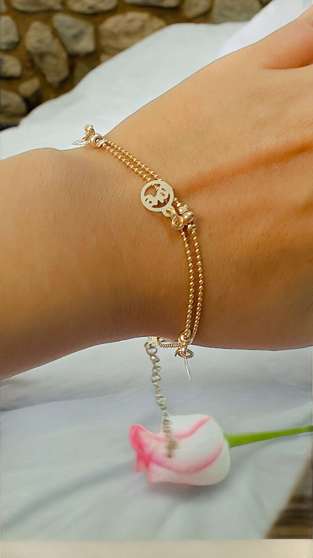 Love Charms Double Chain Bracelet