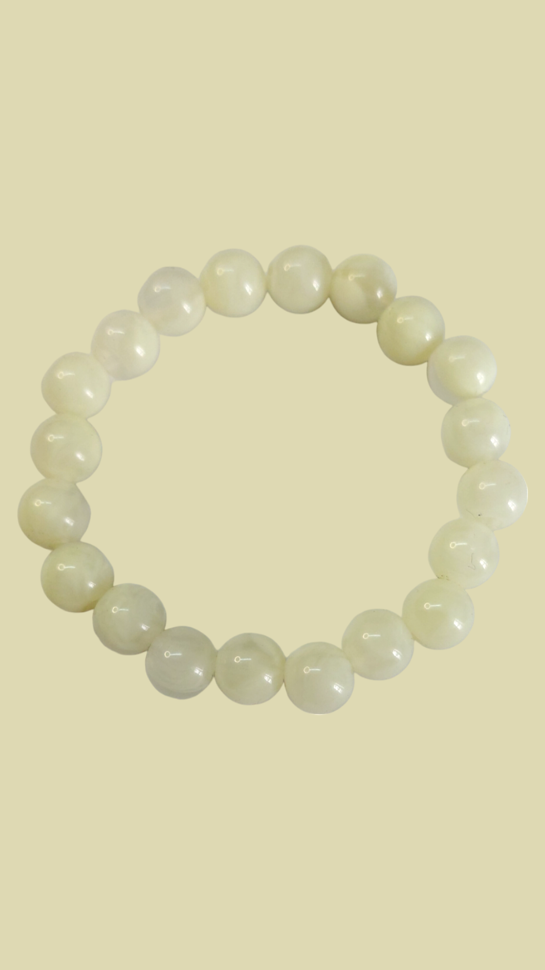 Off White Crystal Beads Bracelet