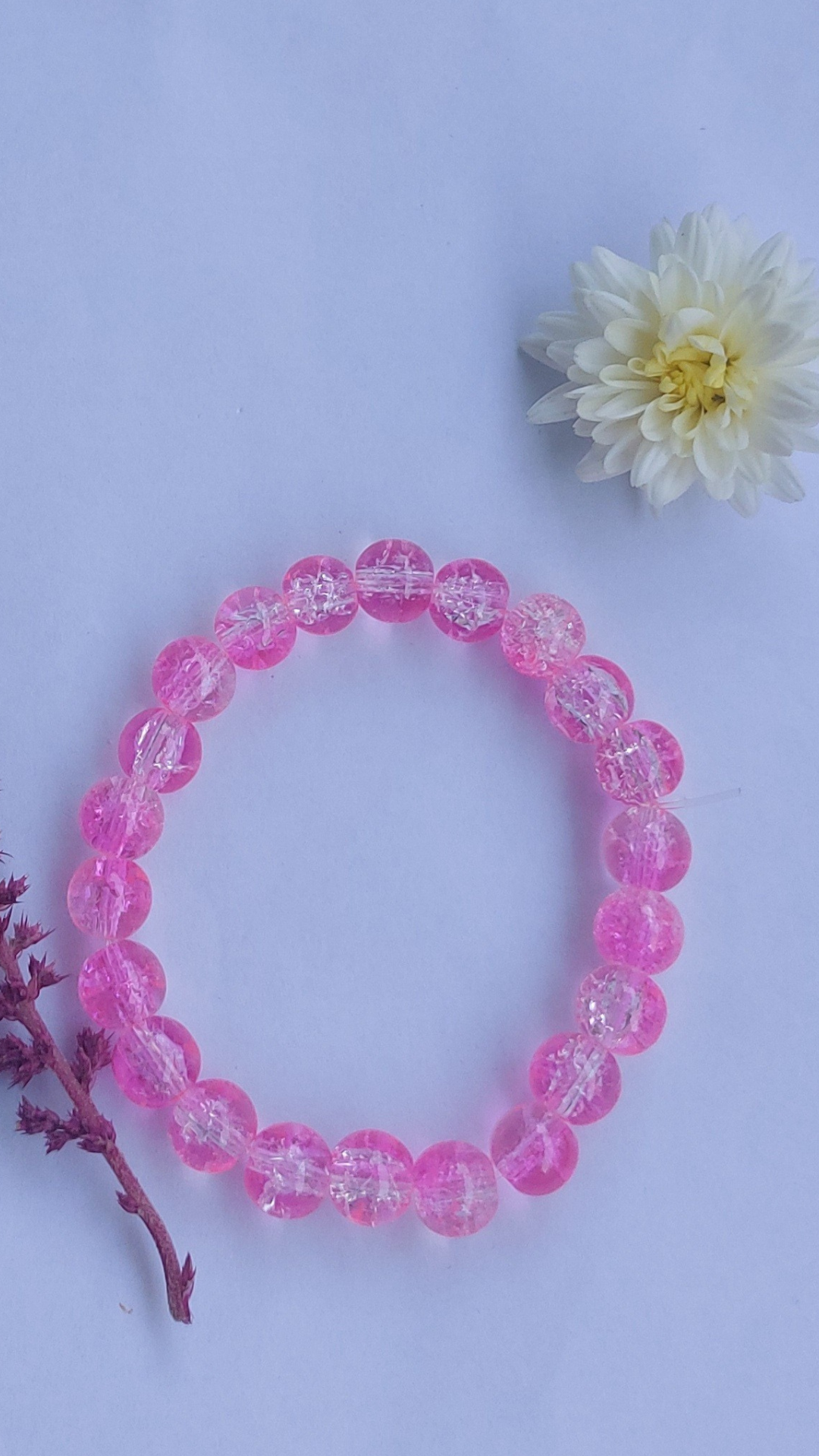 Pink Crystal Beads Bracelet