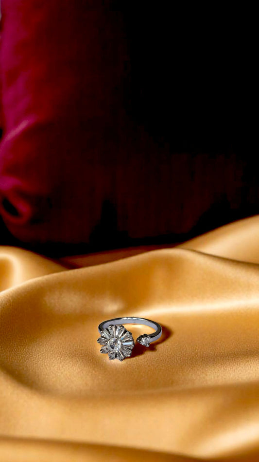 🌞 Korean Sunbeam Spark Silver Ring 🌞